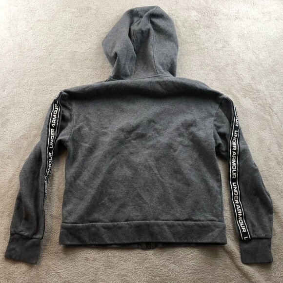 Under Armour Mens Hoodie Sweatshirt Small Fleece Gray Full Zip Athleisure Pocket - Picture 13 of 13